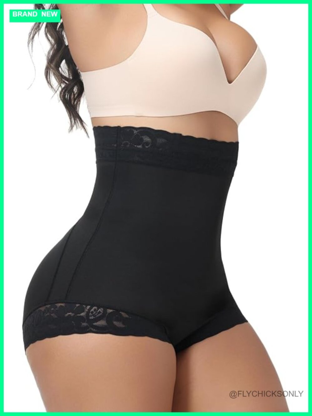 High Waist Butt Lifter Panties with Pads Lace Tummy Control Shapewear Fajas